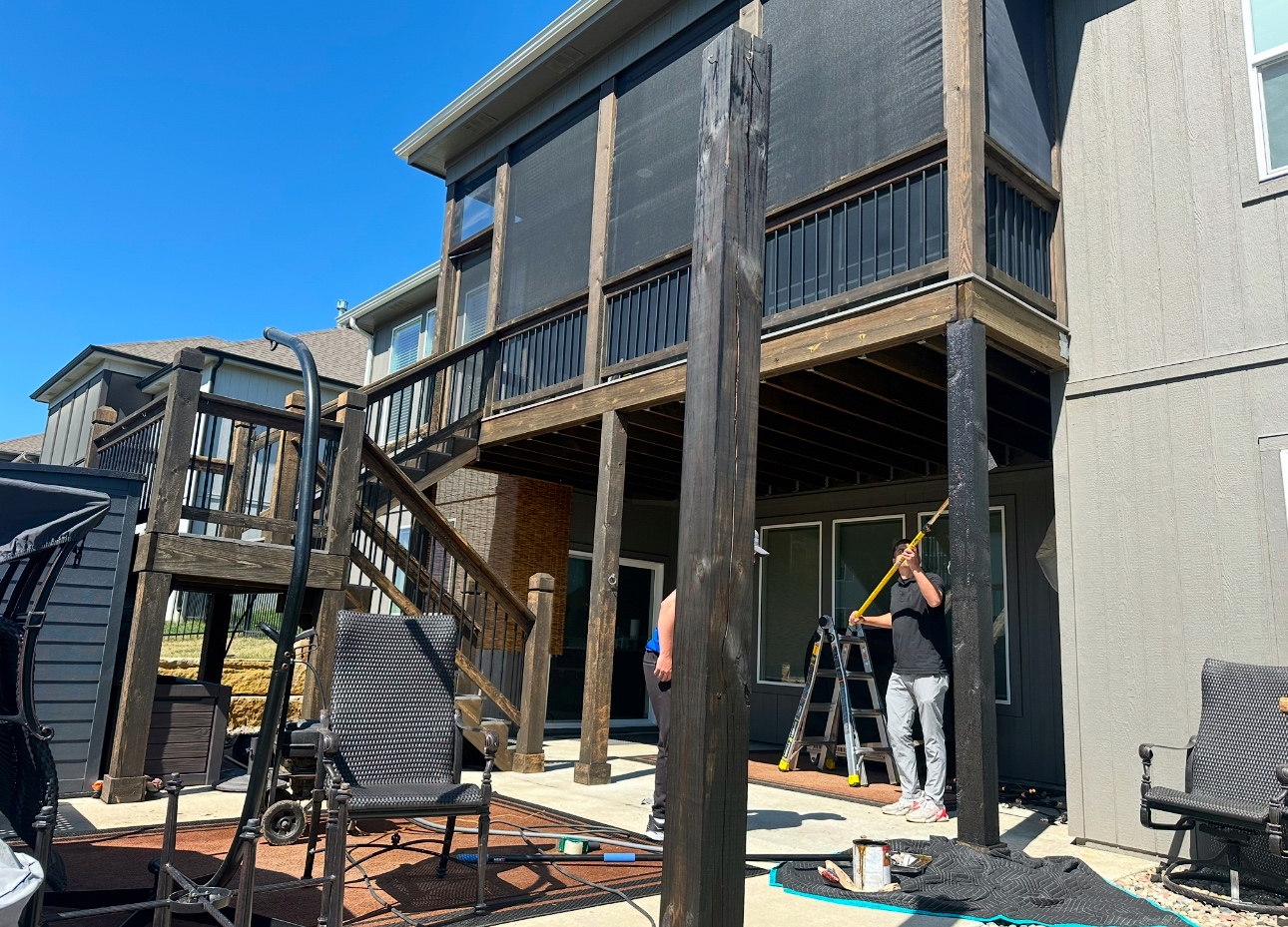 exterior deck stain refresh